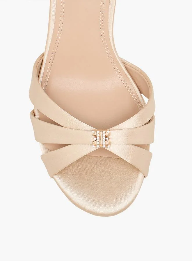 Elle BEIGE Women Block Heel Sandals for Women | Best Price UAE