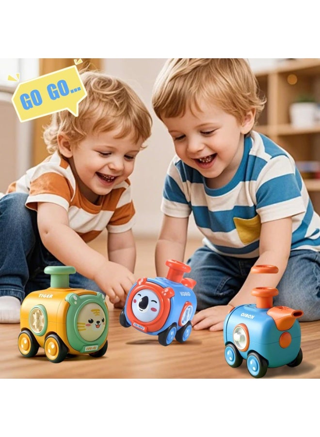 Press to Go Car Toys for Toddlers 1-3,Animal Baby Car Toys for 1-2 Year Old Boy, Infant Play Vehicle Set, Baby Push Go Friction Vehicle Toys,Cute Boys and Girls Birthday Gifts - Image 2