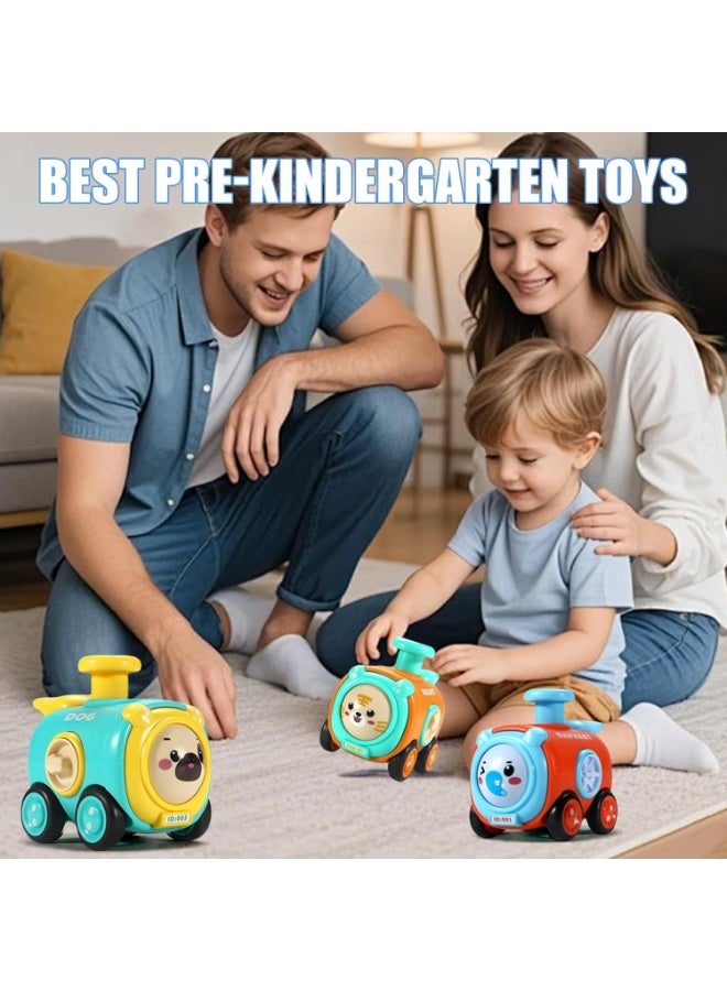 Press to Go Car Toys for Toddlers 1-3,Animal Baby Car Toys for 1-2 Year Old Boy, Infant Play Vehicle Set, Baby Push Go Friction Vehicle Toys,Cute Boys and Girls Birthday Gifts - Image 3