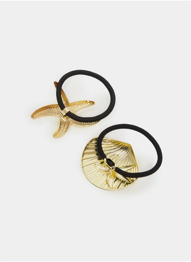 Styli Styli Set of 2 - Metal Accent Hair Tie