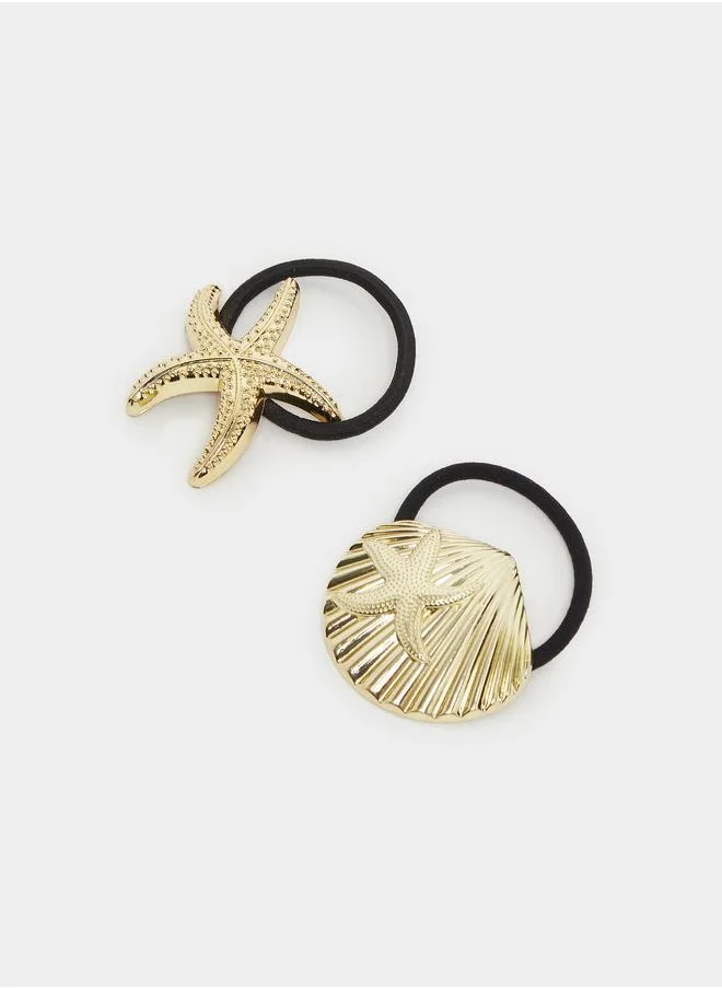 Styli Styli Set of 2 - Metal Accent Hair Tie