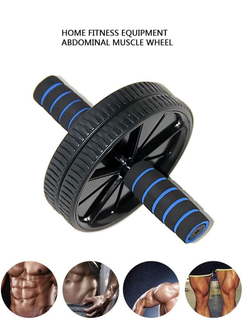 AGD AB Roller Wheel Exercise And Fitness Gym Roller For Core Training And Abdominal Workout with Knee Mat (Black) - Image 5