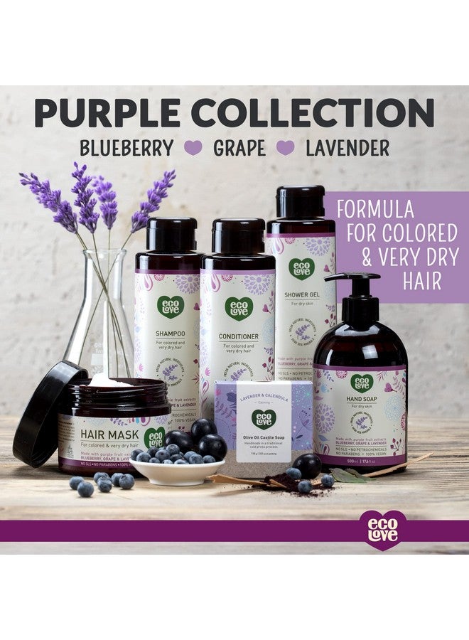 ecoLove - Natural Conditioner for Dry Damaged Hair and Color Treated Hair - With Natural Lavender Extract - No SLS or Parabens - Vegan and Cruelty-Free, 17.6 oz. - Image 5