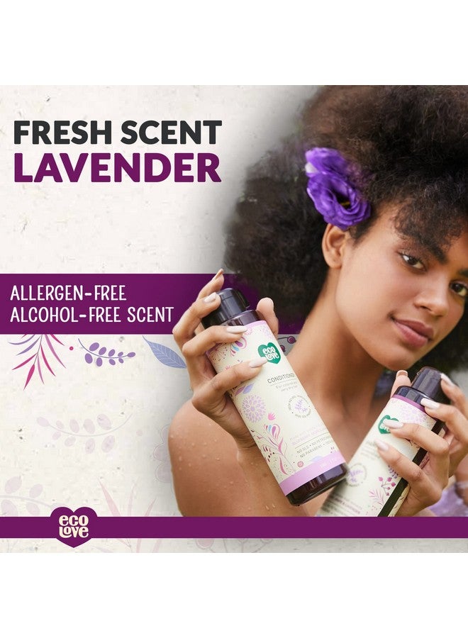 ecoLove - Natural Conditioner for Dry Damaged Hair and Color Treated Hair - With Natural Lavender Extract - No SLS or Parabens - Vegan and Cruelty-Free, 17.6 oz. - Image 3