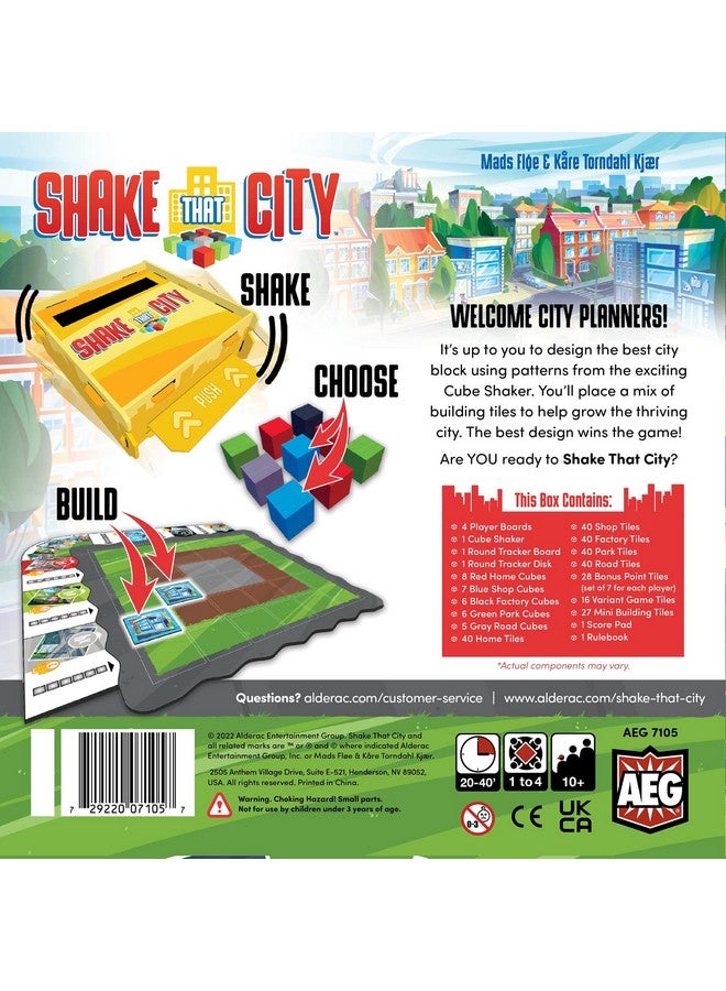 AEG Games AEG Shake That City | Design The Best City Block by selecting a Pattern from The Cube Shaker | Family Puzzly Tile-Laying Game | 1-4 Players | Ages 10+ - Image 2