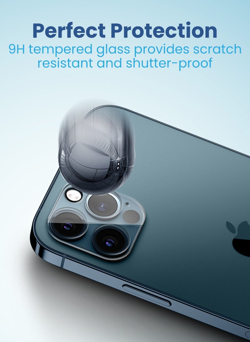 Remson 2 Pack Acrylic 9H Premium 3D Safety Camera Lens Protector with Installation Guide Compatible with iPhone 12 Pro 6.1 inch - Image 2