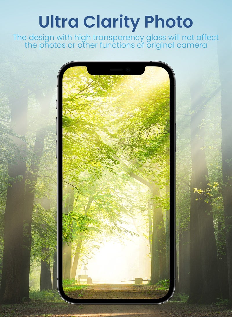 Remson 2 Pack Acrylic 9H Premium 3D Safety Camera Lens Protector with Installation Guide Compatible with iPhone 12 Pro 6.1 inch - Image 4
