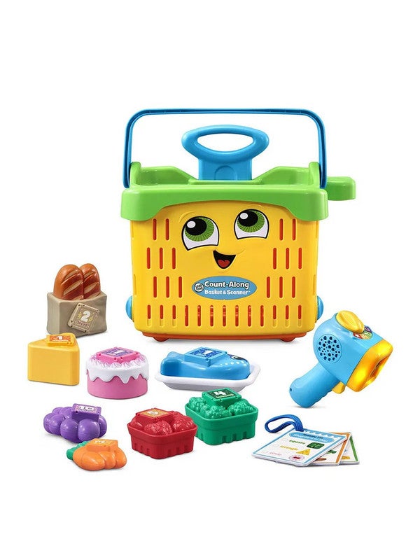 LeapFrog Count-Along Basket & Scanner, Roleplay Toy for Children, Interactive Learning Toy for Pretend Play, Play Set with Food, Shapes and Colours, Imaginative Play for Kids Aged 2 Years + - Image 1
