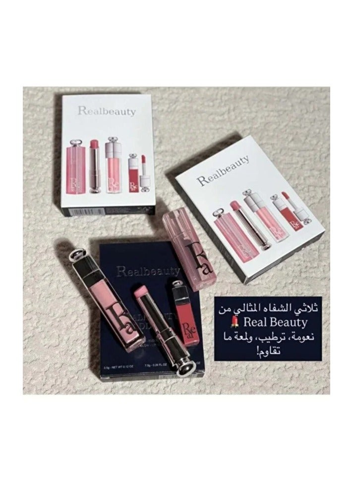 ريال بيوتي طقم أرواج ريل بيوتي – 3 قطع أنيقة لإطلالة شفاه متكاملة