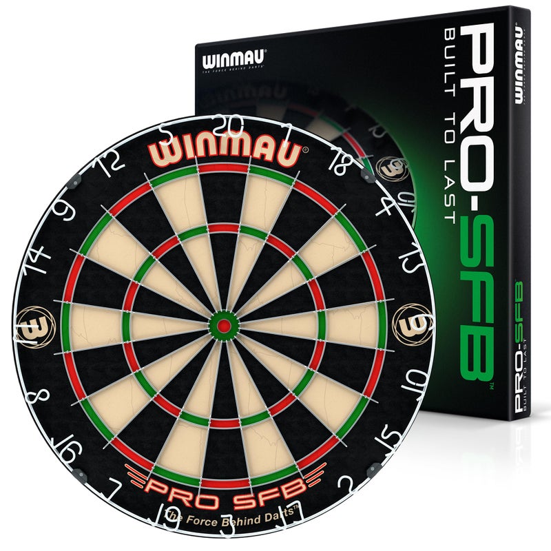 WINMAU Pro SFB Bristle Dartboard StapleFree Bullseye Dart Board SelfHealing Sisal Cliple II Wiring Reduced BounceOuts Official Size for Home Club Practice - Image 2