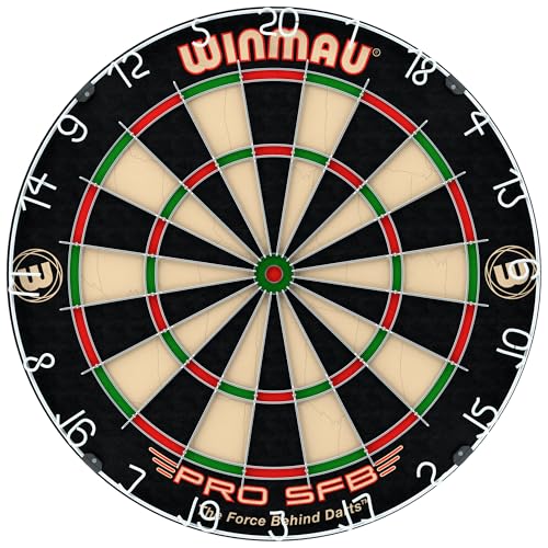 WINMAU Pro SFB Bristle Dartboard StapleFree Bullseye Dart Board SelfHealing Sisal Cliple II Wiring Reduced BounceOuts Official Size for Home Club Practice - Image 3