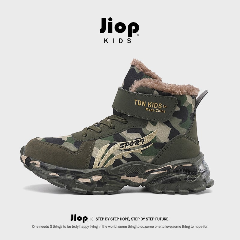 Wow Kidsren'S Snow Boots Waterproof And Non-Slip For Boys And Girls, Medium And Large Kidsren'S Velvet And Thickeneded Northeast Winter Snow Cotton Shoes - Image 4