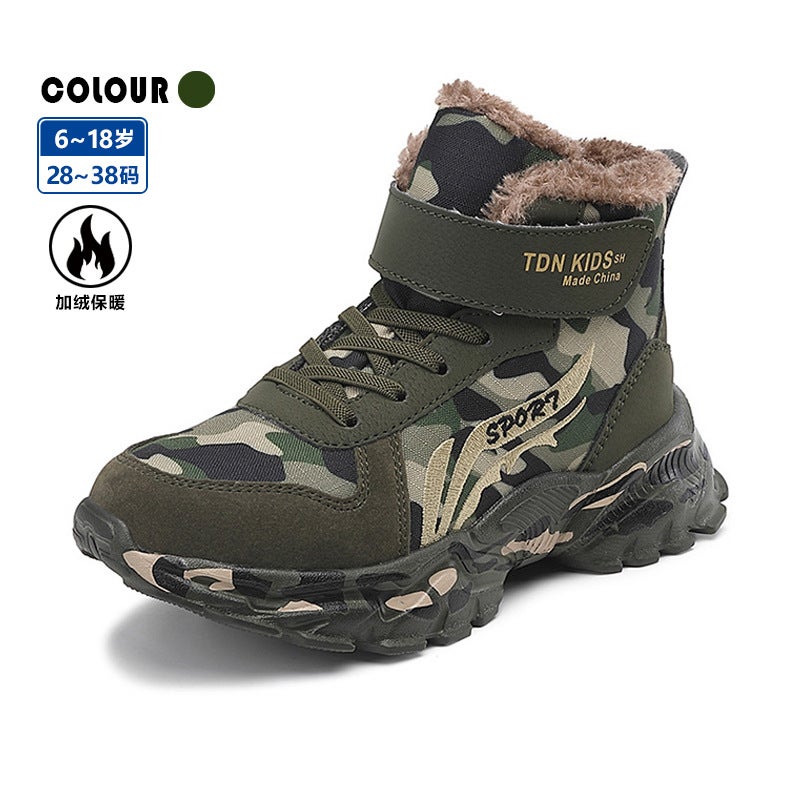 Wow Kidsren'S Snow Boots Waterproof And Non-Slip For Boys And Girls, Medium And Large Kidsren'S Velvet And Thickeneded Northeast Winter Snow Cotton Shoes - Image 3