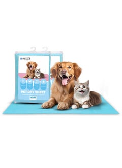 Maissen Pet Dry Sheet Large- Blue | Pack of 2 | Size- 140Cm X 100Cm | for All Pets | Waterproof Reusable Pee Pads for Dogs | Washable Pet Dry Sheet | Training Pads for Dogs | Odor Remover | Dog Mat - pzsku/Z958C1AA648268881FAEBZ/45/_/1738306637/d619dc35-5186-4614-a461-a8072dfeb75e