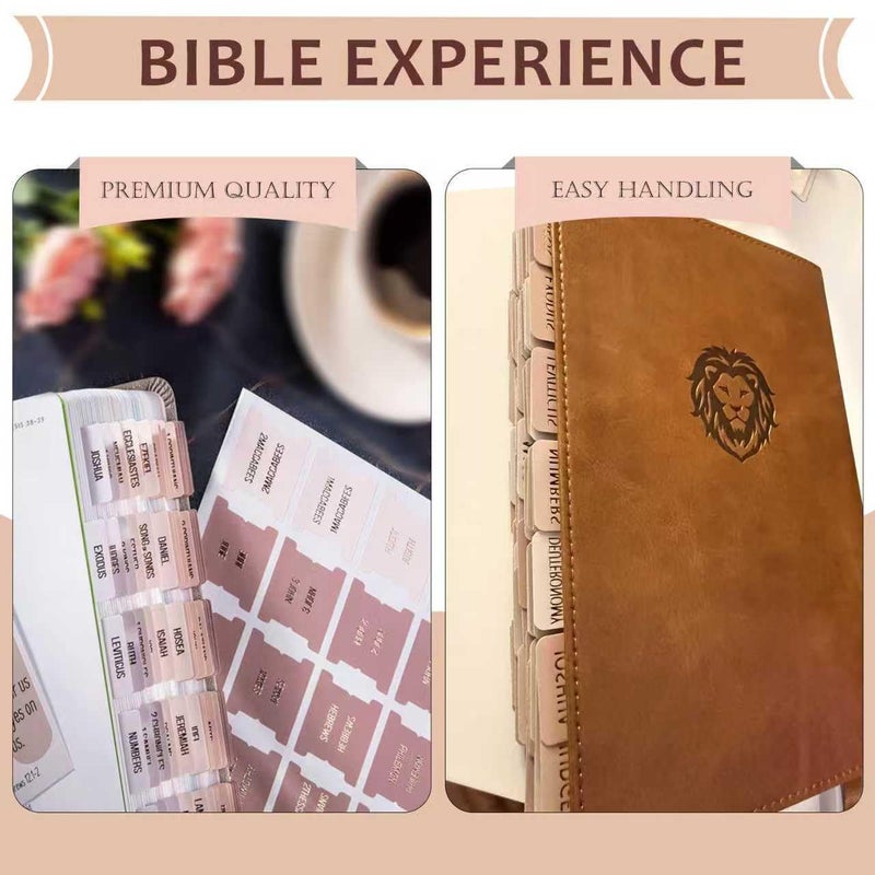 DNZPFU Laminated Bible Index Tabs with Elegant Font, Easy Bible Navigation Accessories, Christian Gift for Bible Study & Journalingï¼ŒLarge Print Bible Book Tabs for Women and Men - Image 5