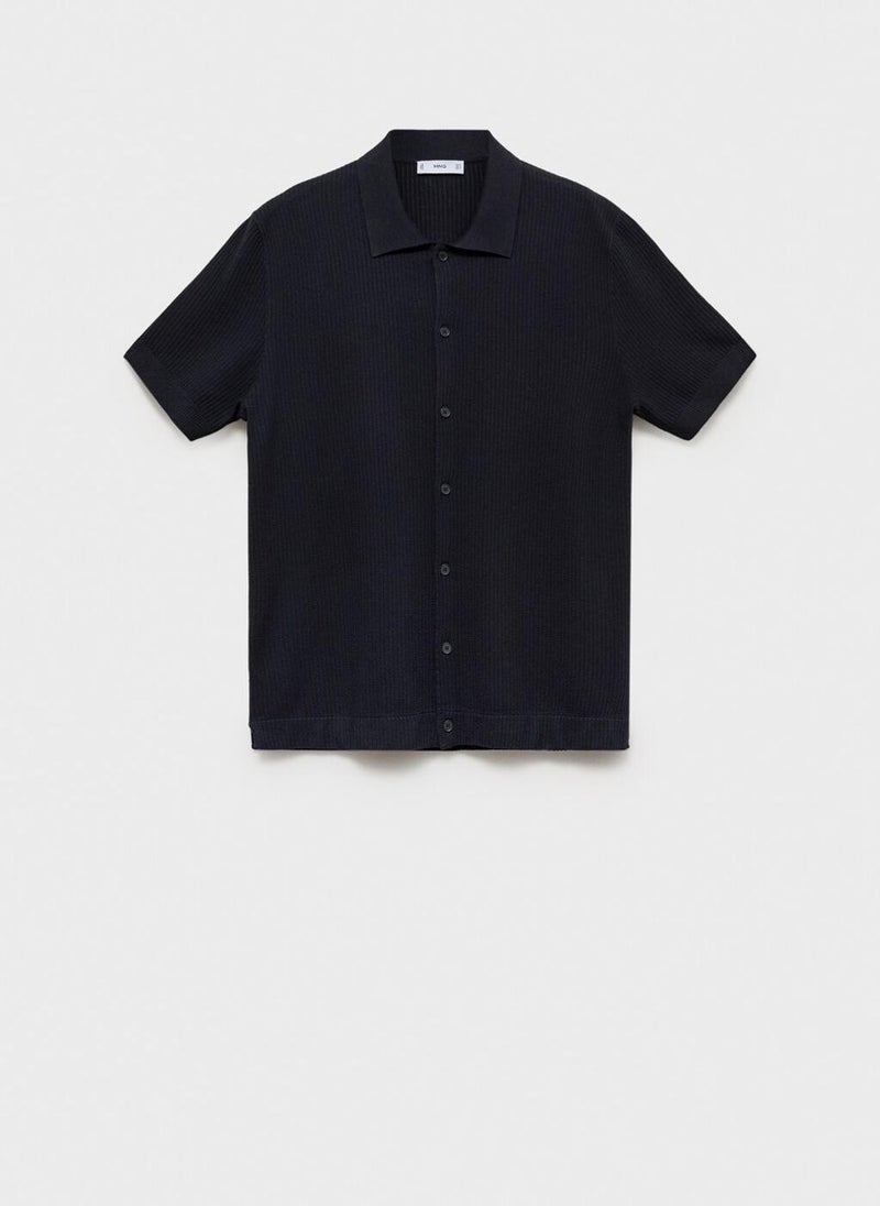 Mango Man Rib-Knit Shirt  - Image 5