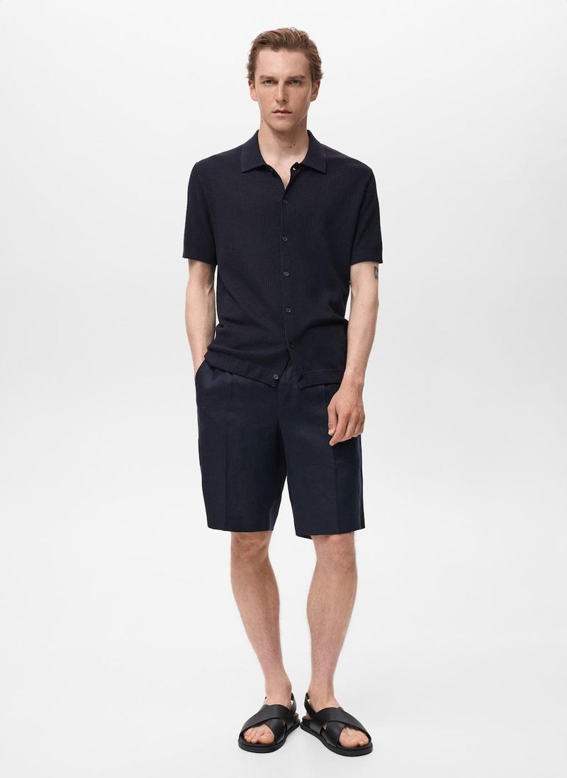 Mango Man Rib-Knit Shirt  - Image 4