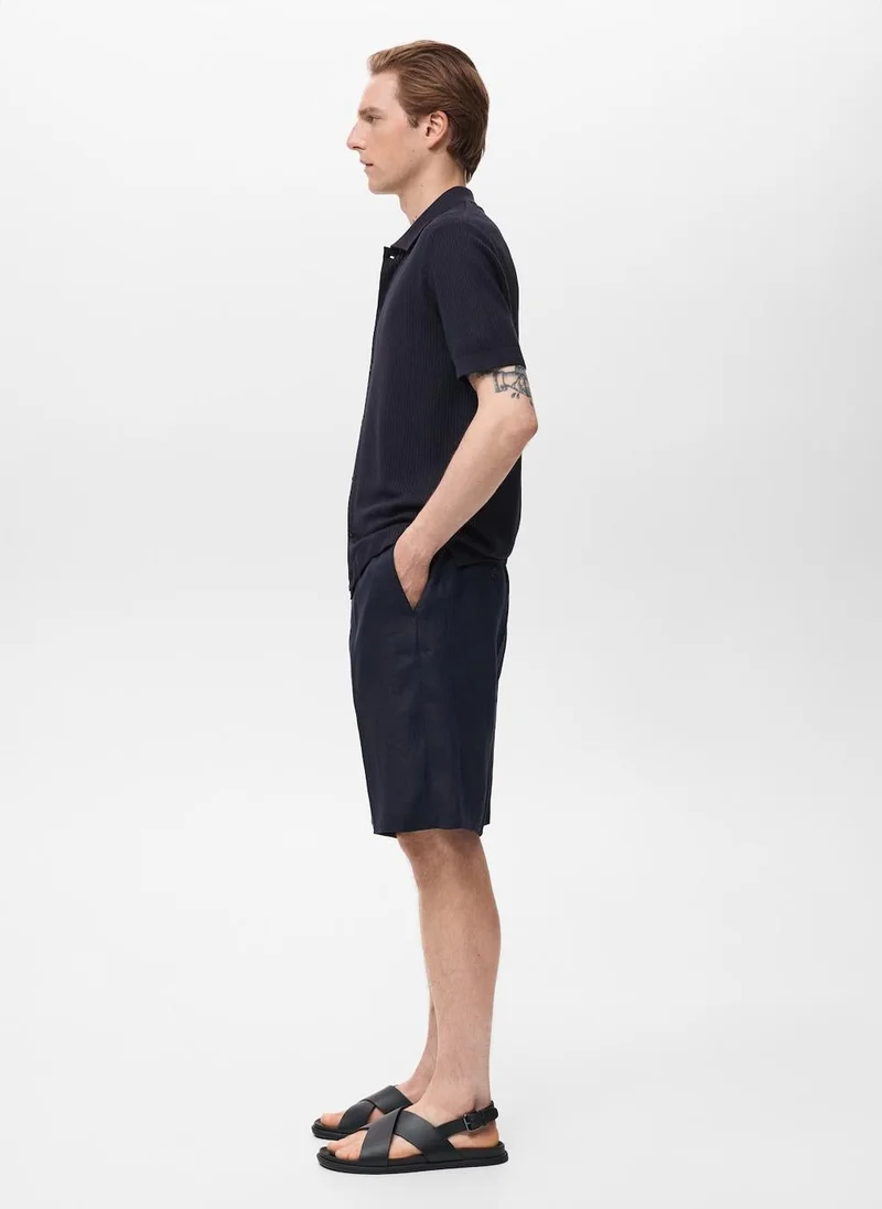 Mango Man  Rib-Knit Shirt for Men | Best Price UAE