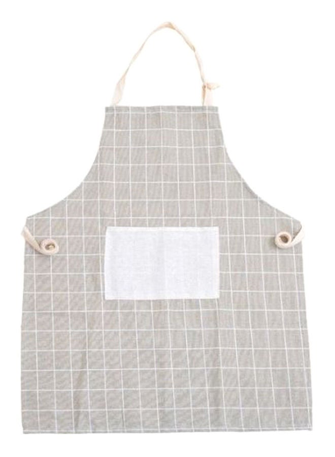NIBEMINENT Checked Pattern Apron Grey/White 60 x 72centimeter