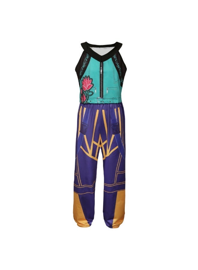 Zoey K-Pop Demon Hunters Cosplay Costume with Cropped Vest and Pants Set, Anime-Inspired Idol Outfit for Fans, Stage Performances and Costume Parties 4to5 years 110cm - Image 3