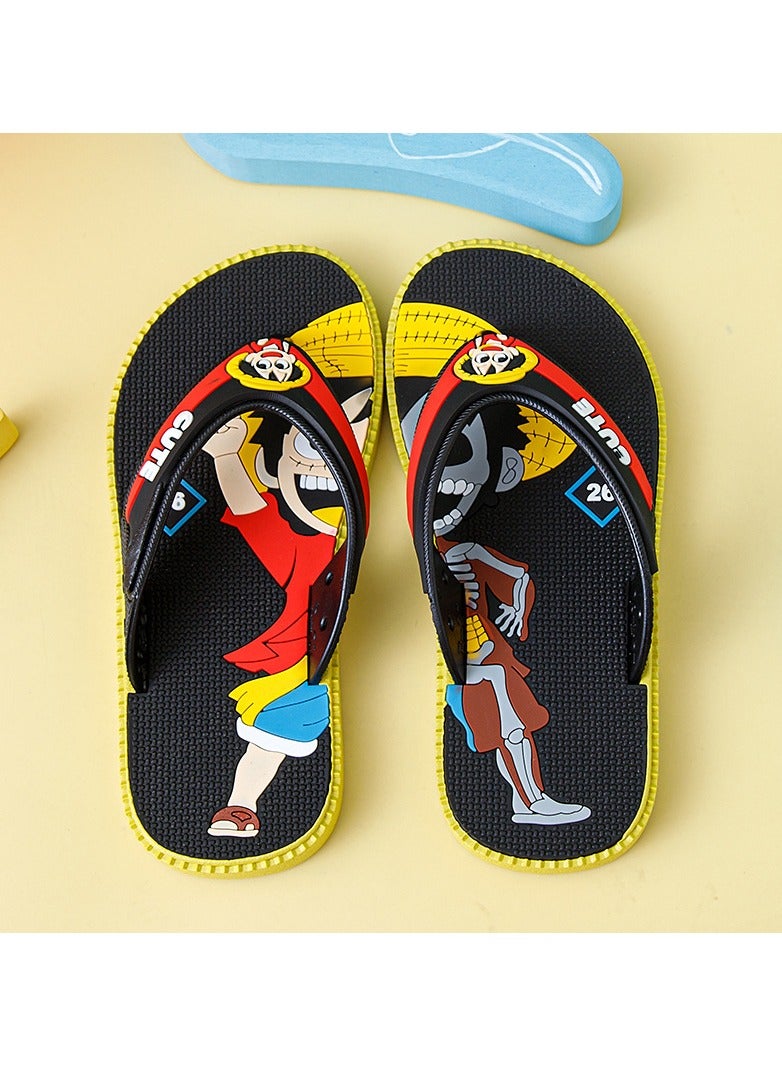 KUYING New Children's Herringbone Slippers Are Comfortable Slip Resistant and Wear-Resistant