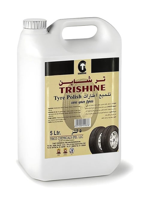 Trishine Tyre Polish 5L – Long-Lasting Shine Water-Resistant UV Protection for Tires