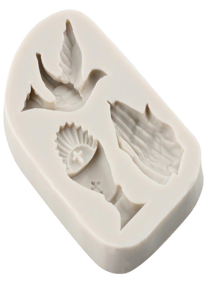 MINFEIDMS Communion Silicone Mold Dove Fondant Molds Praying Hands Candy Mold For Cake Decorating Cupcake Topper Candy Chocolate Gum Paste Polymer Clay - Image 5