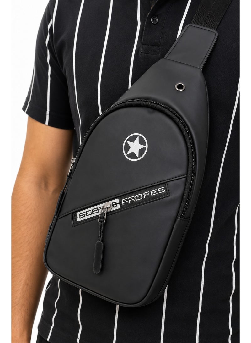 Men's Sling Bag, Crossbody Backpack, Casual Shoulder Chest Bag, Compact Lightweight Messenger Bag, Multiple Zipper Compartments, Adjustable Strap, Travel Bag, Daily Use Bag, Phone Wallet Essentials Organizer - Image 3