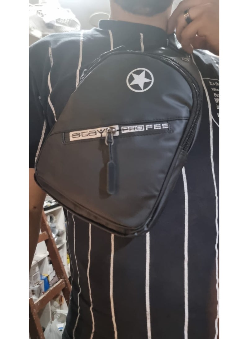 Men's Sling Bag, Crossbody Backpack, Casual Shoulder Chest Bag, Compact Lightweight Messenger Bag, Multiple Zipper Compartments, Adjustable Strap, Travel Bag, Daily Use Bag, Phone Wallet Essentials Organizer - Image 2