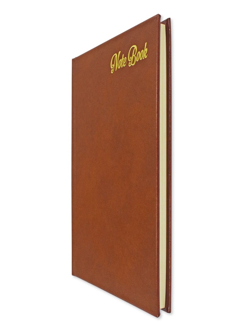 FIS Notebook Bonded Leather, Size A5, Italian Ivory Paper, 70 GSM, 196 Pages, 8 mm Ruled, 1 Side Padded Cover, Colour Brown - FSNB1SA5IVBLBR - Image 3