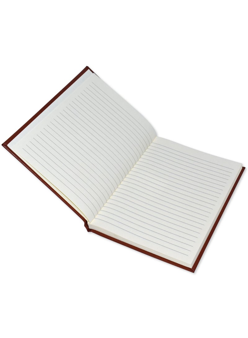 FIS Notebook Bonded Leather, Size A5, Italian Ivory Paper, 70 GSM, 196 Pages, 8 mm Ruled, 1 Side Padded Cover, Colour Brown - FSNB1SA5IVBLBR - Image 2