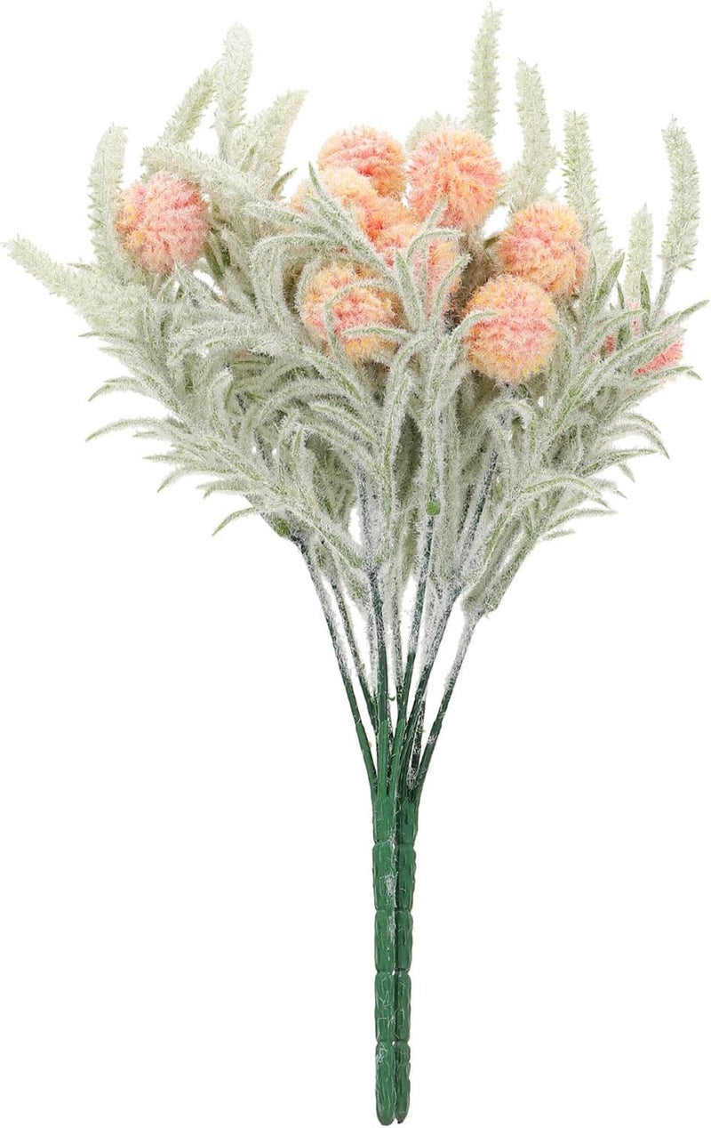 Lifelike Artificial Dandelion Flowers 2pcs Simulation Flower Adornment Orange Faux Dandelion Decor for Home and Photo Prop - Image 1
