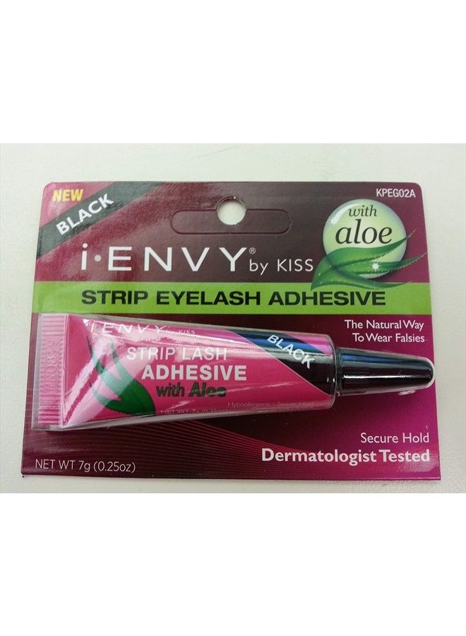 KISS رموش كيس آي إنفي مع لاصق الألوة فيرا أسود 0.25 أونصة (عبوتين) 