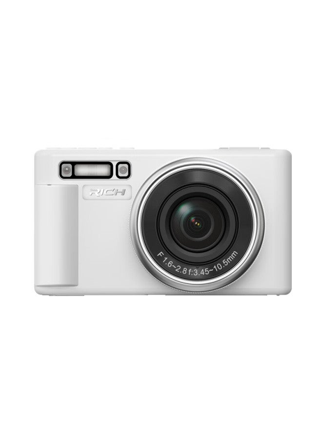 Rich Ly-10l 10x Zoom Selfie Flip Screen Student Digital Camera Birthday Gift For Girls Entry-level Mirrorless Campus Hd Vlog Travel Alternative Ccd White 32gb - Image 3