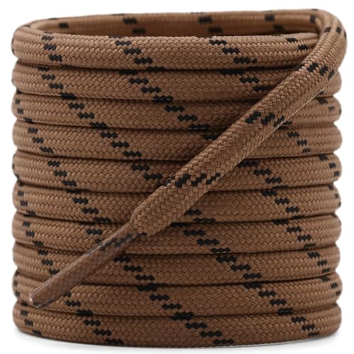 DELELE Round Work Boot Laces: 39 inch Red Brown Black Heavy Duty Hiking Shoe Laces for Boots 2 Pair - Image 1