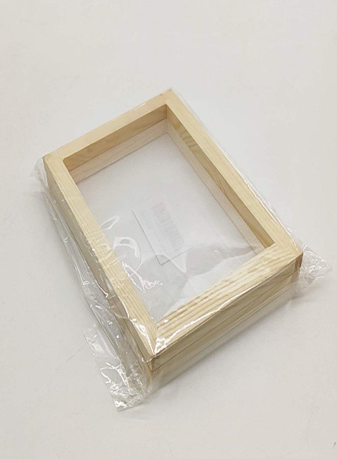 Worown A6 Size Paper Making Screen, Natural Wooden Papermaking Mould, 5 x 7 inch Wooden Paper Making Frame for DIY Paper Craft and Dried Flower Handcraft - Image 3