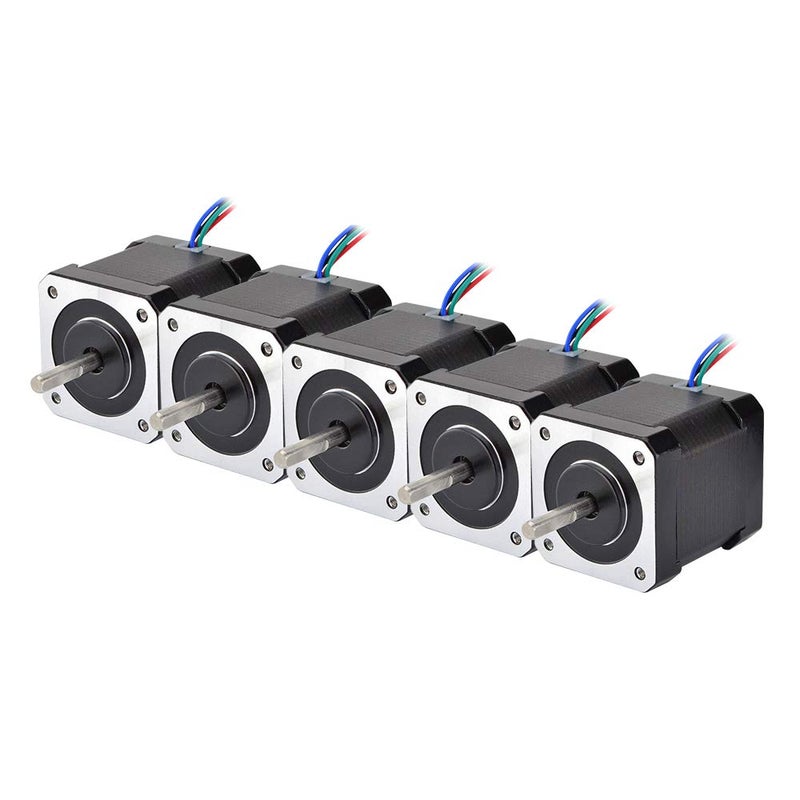STEPPERONLINE 5PCS Nema 17 Stepper Motor Bipolar 2A 84oz.in 48mm 4-Lead for 3D Printer/CNC - Image 1