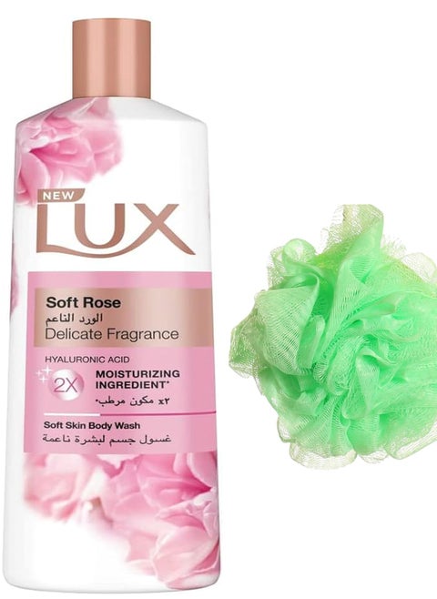 Lux Shower Gel Soft Rose + Lofa Multi Color 500 ML