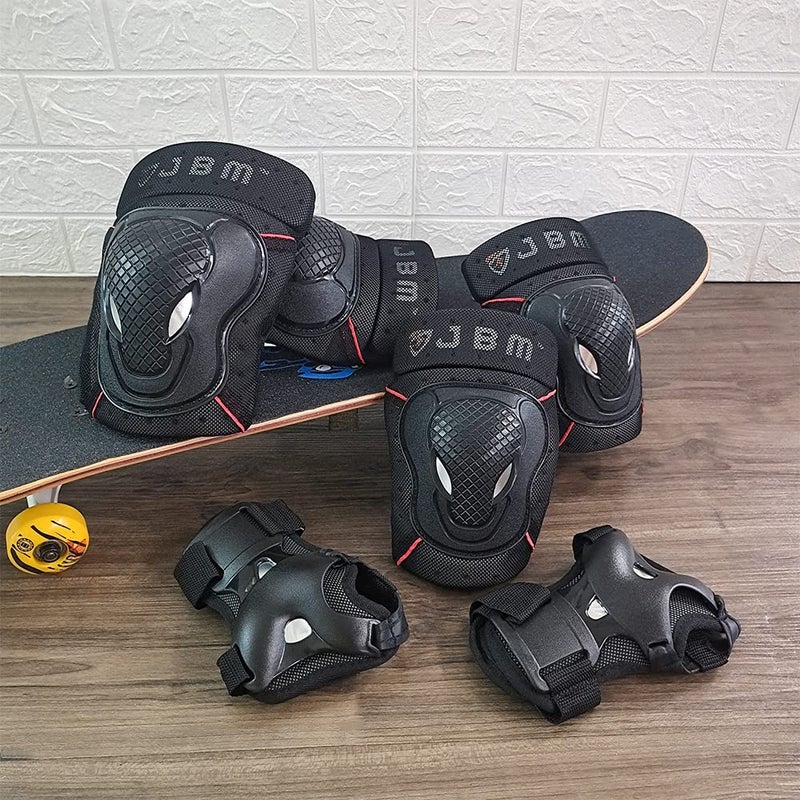 JBM Adult Youth Bike Knee Pads and Elbow Pads with Wrist Guards Protective Gear Set for Biking, Riding, Cycling and Multi Sports Scooter, Skateboard - Image 2