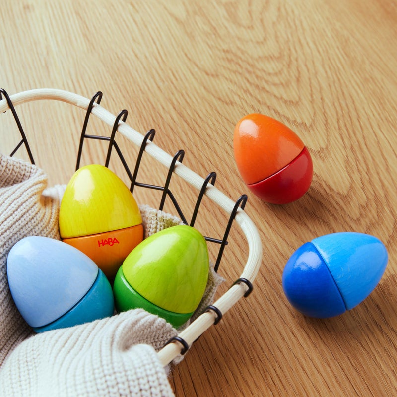 HABA Fun with Sounds Wooden Eggs - 5 Acoustic Sounds, Made in Germany, Kids Musical Instruments, Toddler Sensory Toys Montessori Toys for 2 yrs+ - Image 3