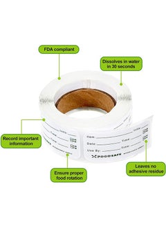 HS Food Storage Labels, Adhesive Removable Food Labels, 900 PCS Food Storage Freezer Sticker, For Home Restaurant Food Date Safe Supplies, 300 Labels Per Roll, 3 Rolls  - Image 2