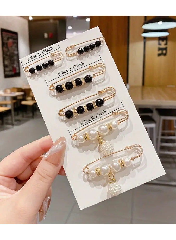Goolsky 12Pcs Exquisite Faux Pearl Brooch Pins - Elegant Waistband Fixing, Dress Clips, Hat Shawl Decorations - Perfect for Valentine's Day, Wedding, Party, and Daily Wear - Image 2