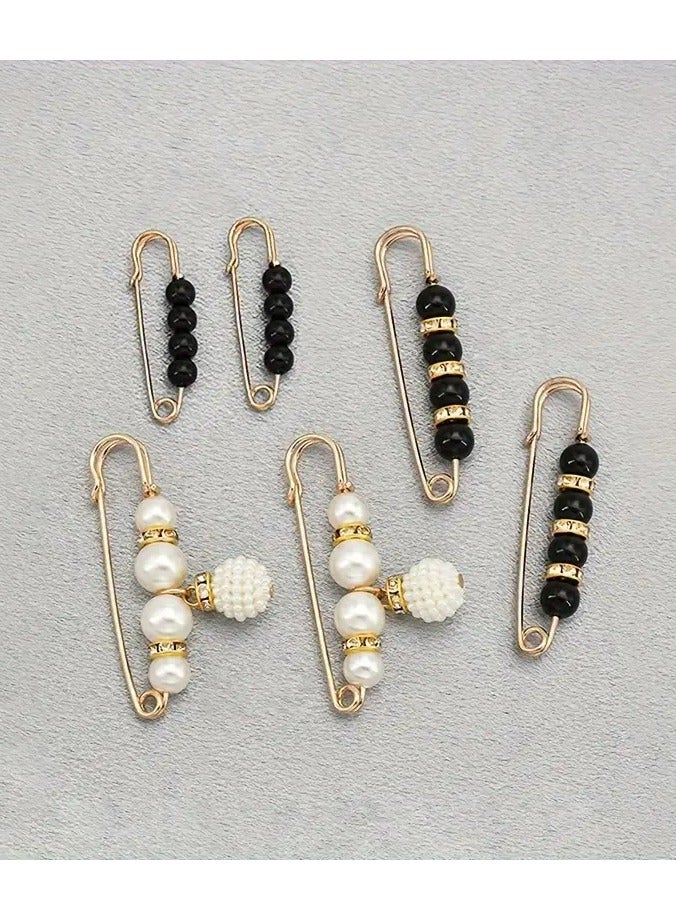 Goolsky 12Pcs Exquisite Faux Pearl Brooch Pins - Elegant Waistband Fixing, Dress Clips, Hat Shawl Decorations - Perfect for Valentine's Day, Wedding, Party, and Daily Wear - Image 1