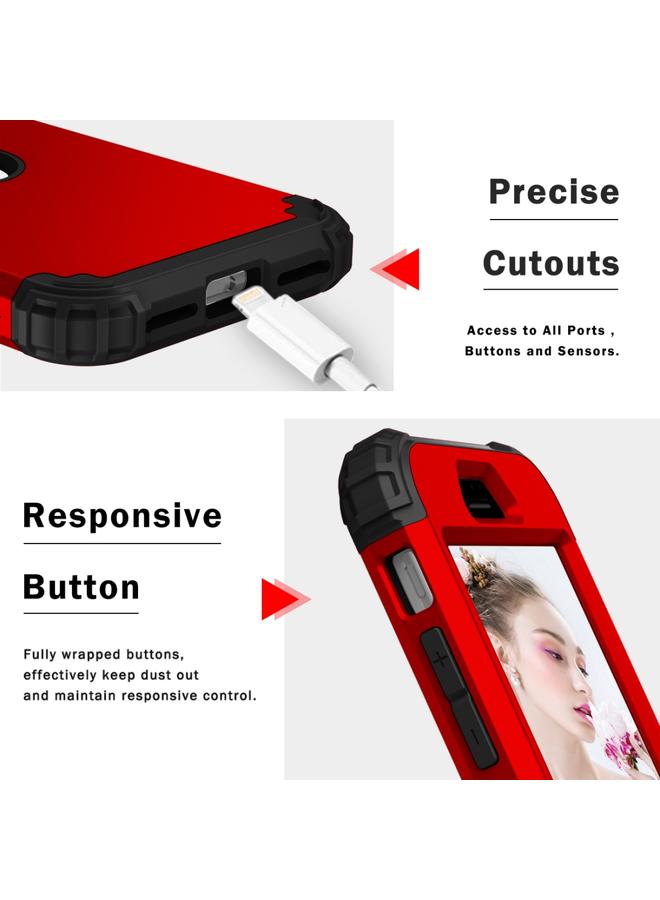 S-TOP Case For iPhone SE 2022 / SE 2020 Silicone + PC Three-piece Anti-drop Mobile Phone Protection Back Cover - Image 4