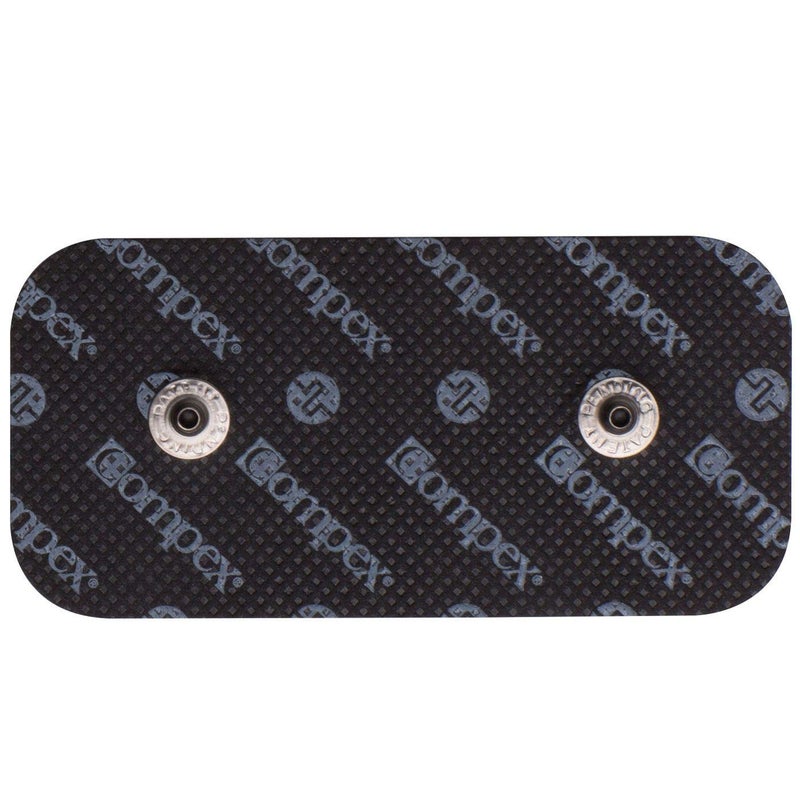 Compex Easy Snap Electrodes 2in x 4in for Edge, Performance, Sport Elite, Wireless Muscle Stimulators - 5 Pack (10 Electrodes) - Black - Image 2