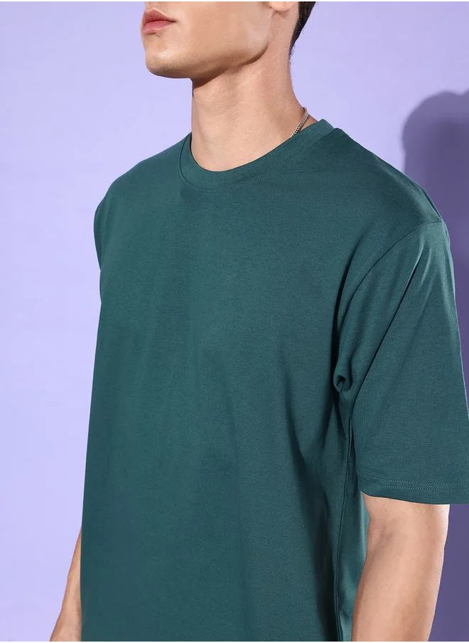 ديلينجر Oversized Happily Alone Graphic Print T-Shirt by Styli