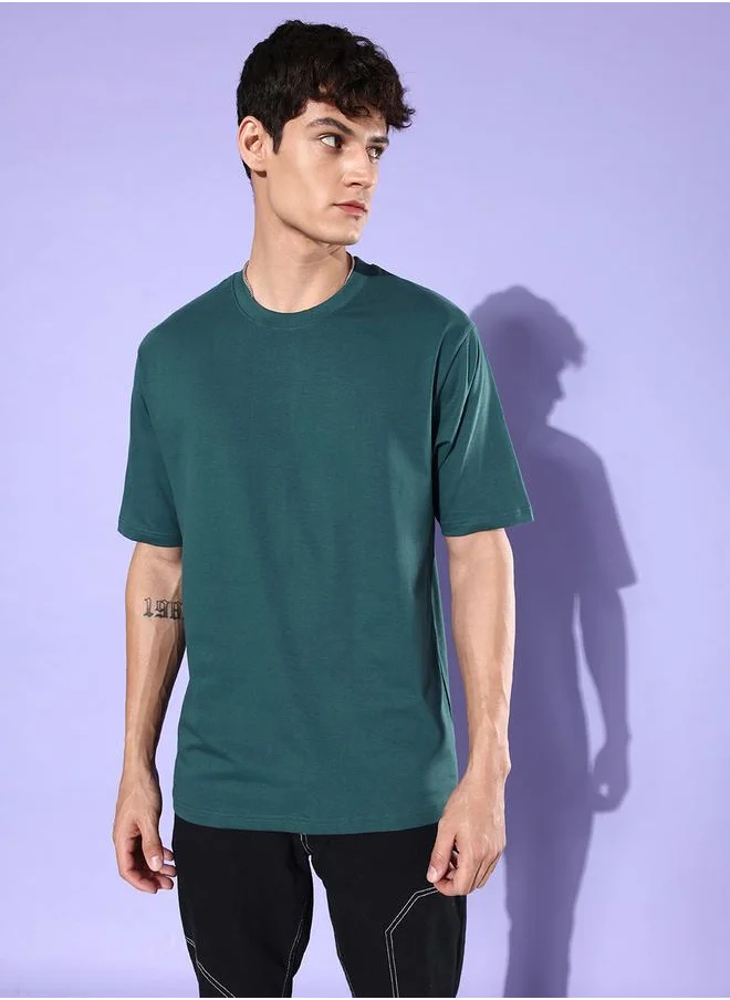 ديلينجر Oversized Happily Alone Graphic Print T-Shirt by Styli