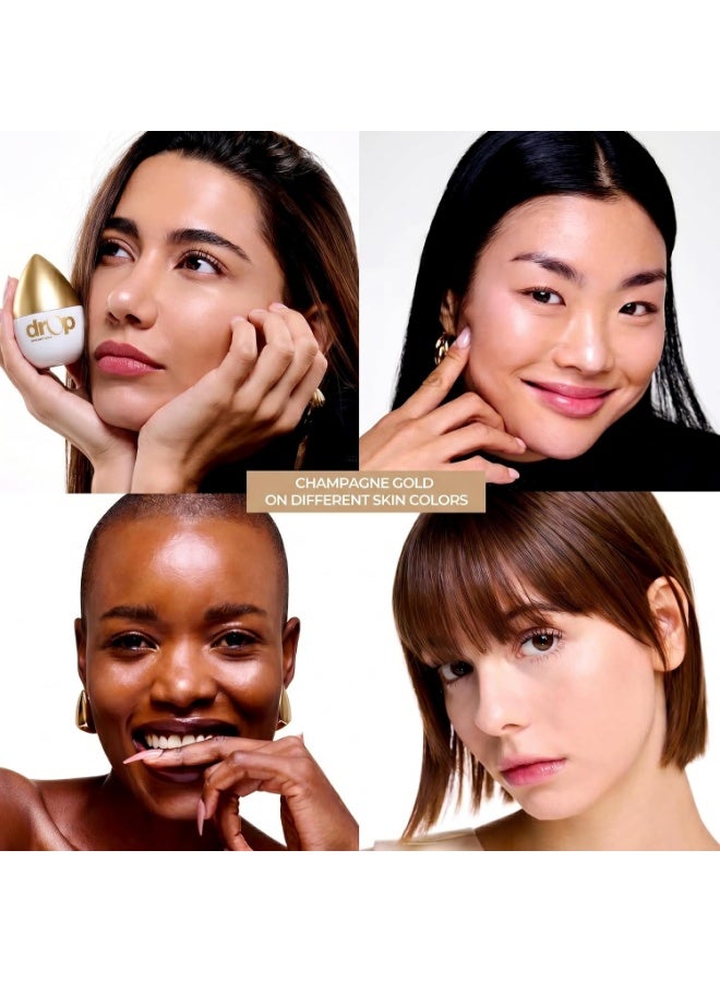 MIGUHARA Spotlight Gold DROP (Champagne Gold) – Skincare-Infused Illuminator for Instant Glow – Lightweight, Vegan Liquid Highlighter for All Skin Types (1.01 fl oz) - Image 2