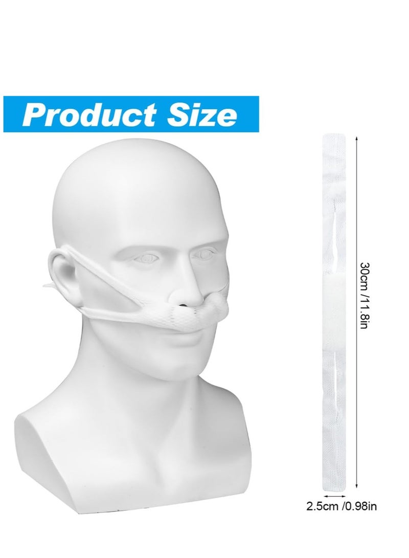 Nose Bandage with Ear Loops, Pack of 5, Nasal Bandage, Nose Bandage After Surgery, Stretch Bandage Holder, High Absorption Capacity (White) - Image 2