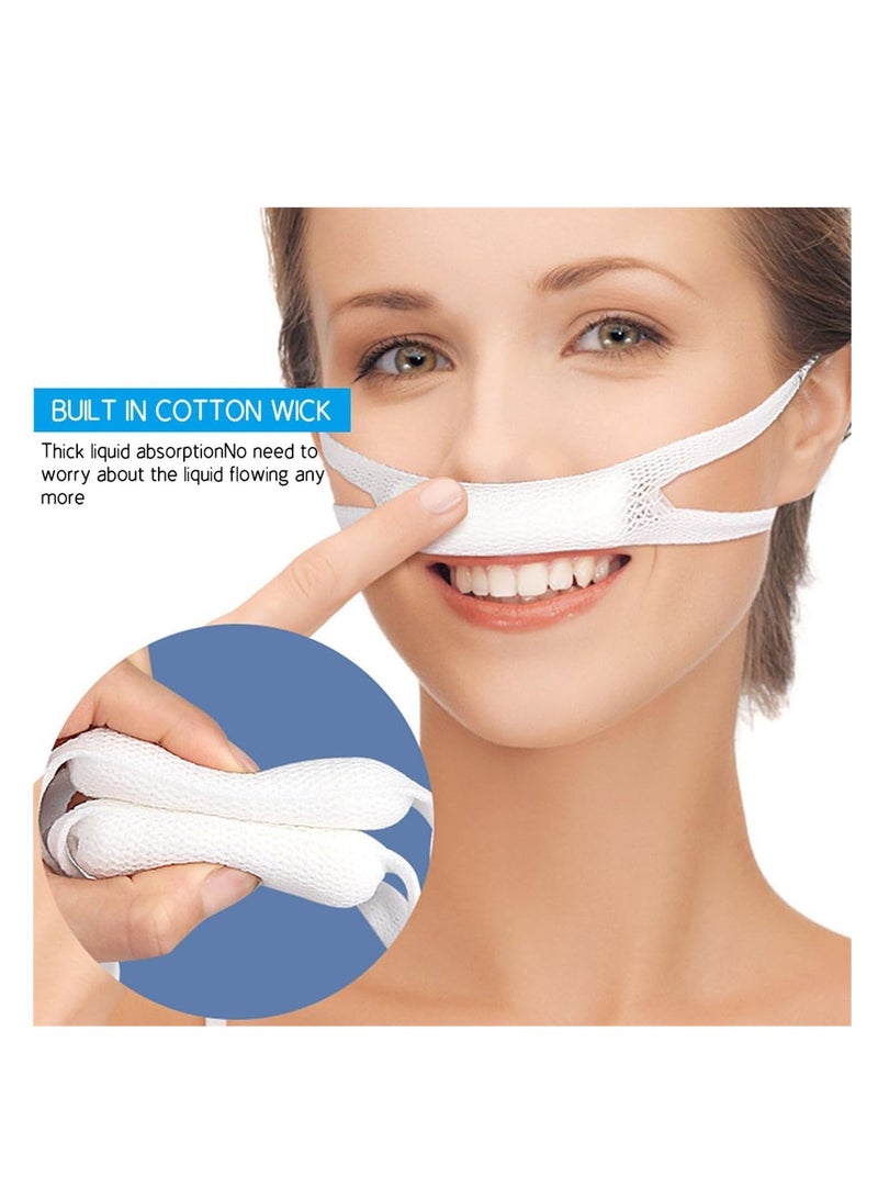 Nose Bandage with Ear Loops, Pack of 5, Nasal Bandage, Nose Bandage After Surgery, Stretch Bandage Holder, High Absorption Capacity (White) - Image 3